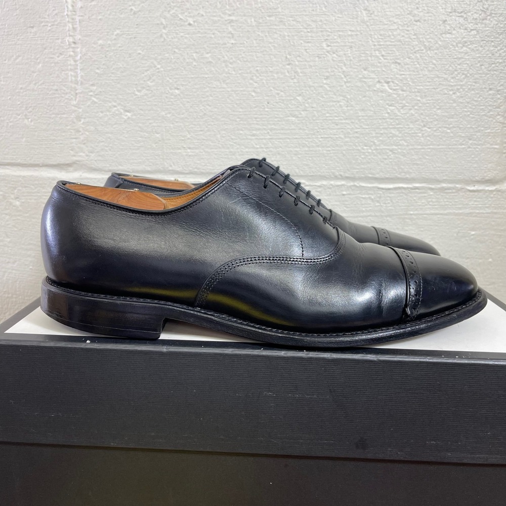 Allen Edmonds Byron 2004 Black Leather Cap Toe Oxford Dress Shoes Men's 9 D